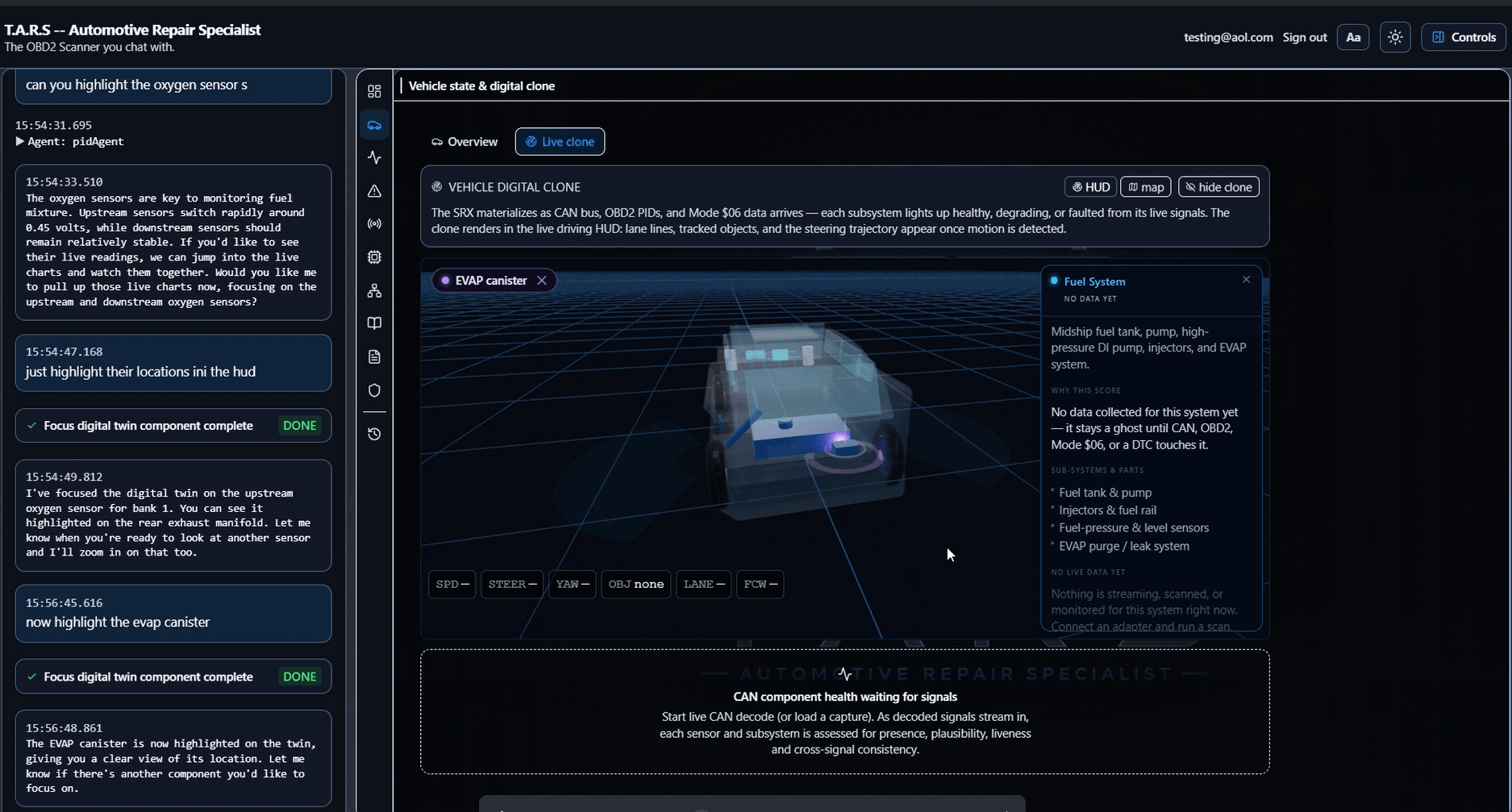 Digital-twin system focus